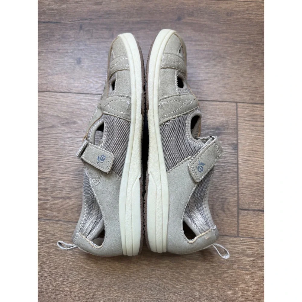 Earth Origins Eliah Khaki Suede Closed Toe Fisherman Sandals Womens 10 M